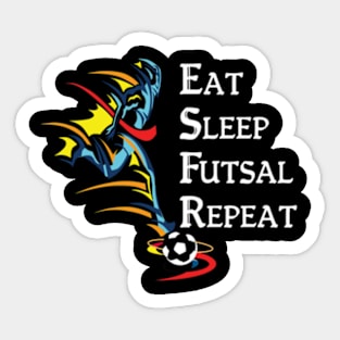 Eat Sleep Futsal Repeat Sticker